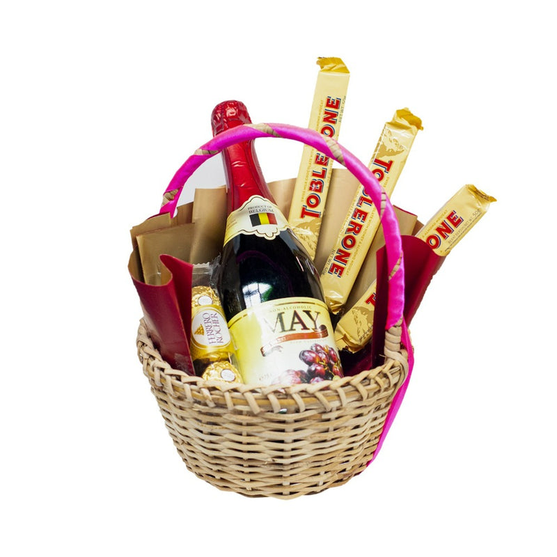 Wine And Chocolates Gift Basket Set B