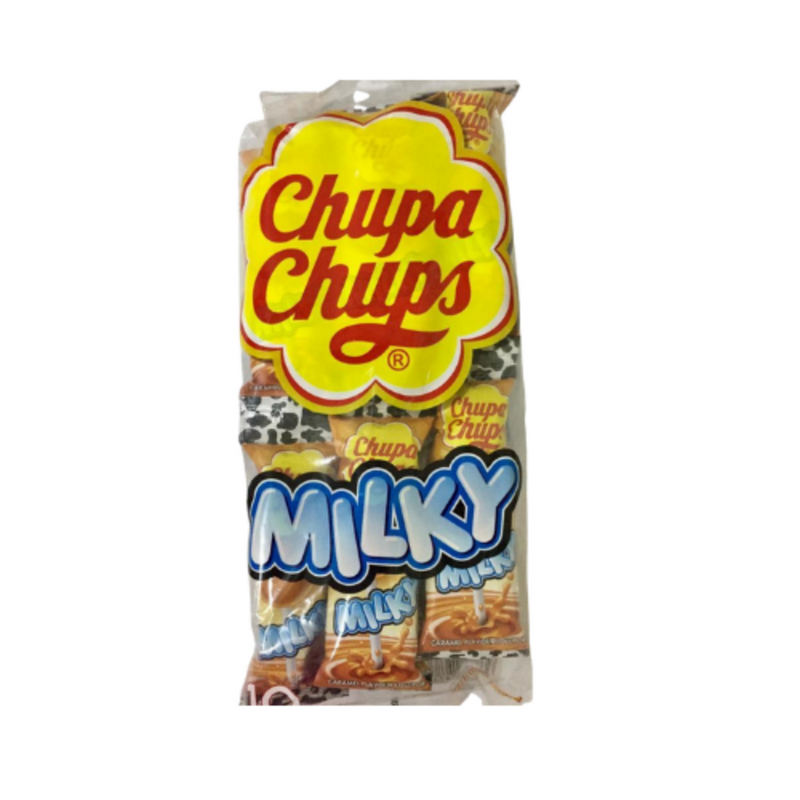 Chupa Chups Milky Lollipops Caramel 10.5g x 10's