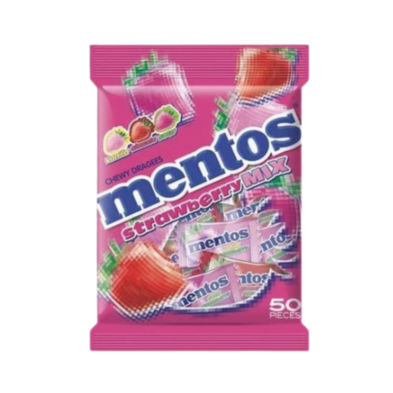 Mentos Fruit Mix Candy Strawberry 135g