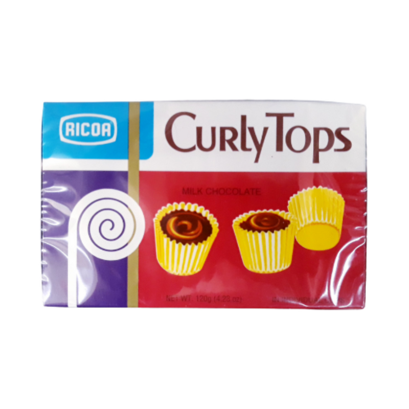 Ricoa Curly Tops Milk Chocolate 120g