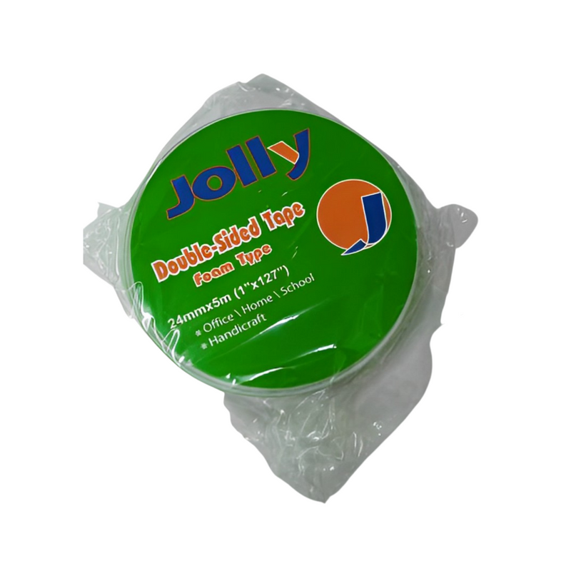 Jolly Double Sided Tape Foam Type 1in x 5m