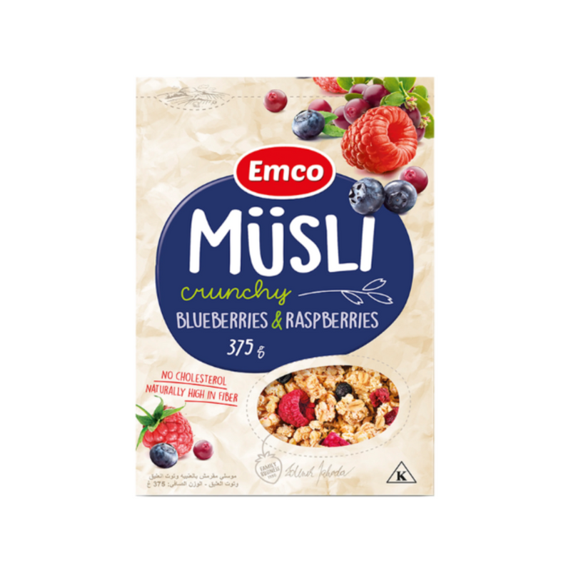 Emco Musli Blueberries and Raspberries 375g