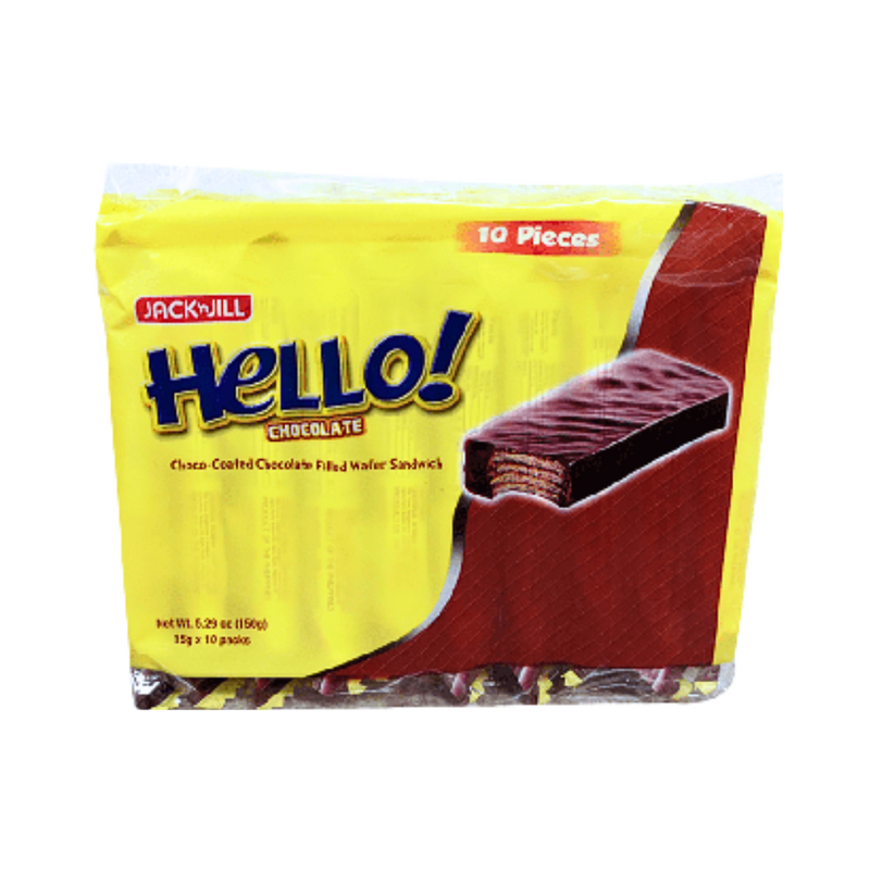 Hello Choco-Coated Chocolate Filled Wafer 15g x 10's