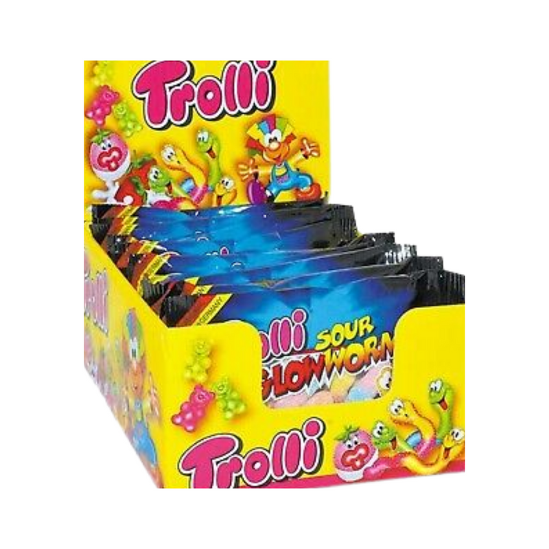 Trolli Gummy Candy Sour Glow Worm 45g x 12's