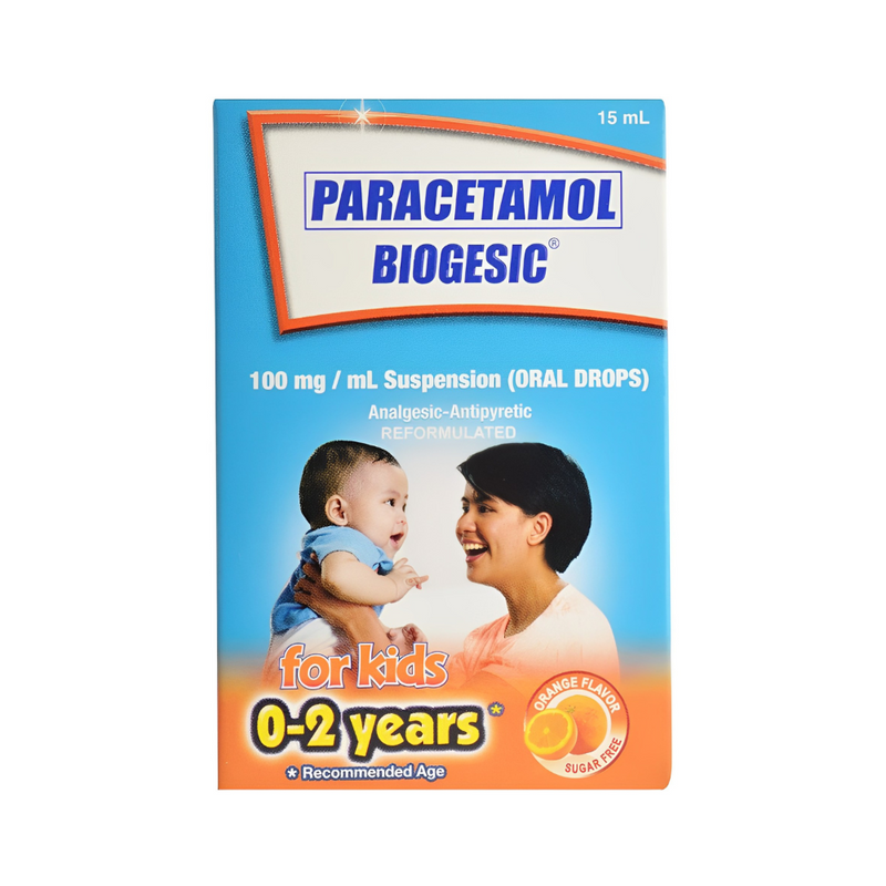 Biogesic Paracetamol 100mg/ml Oral Drops 15ml