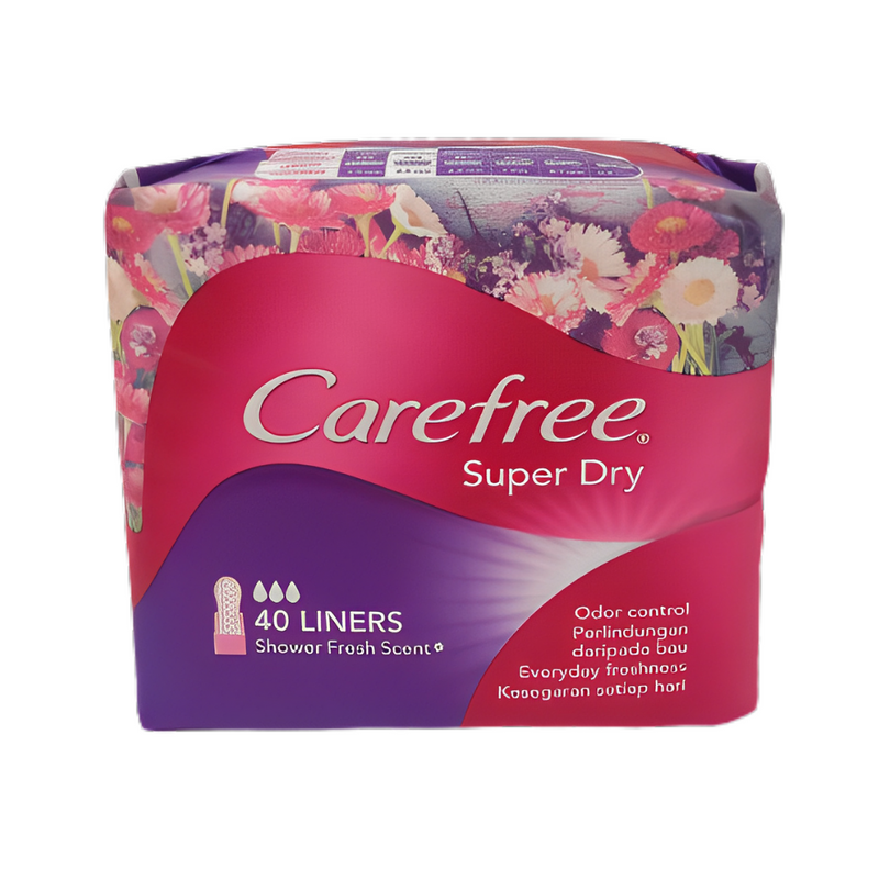 Carefree Super Dry Pantyliner Shower Fresh Scent 40's