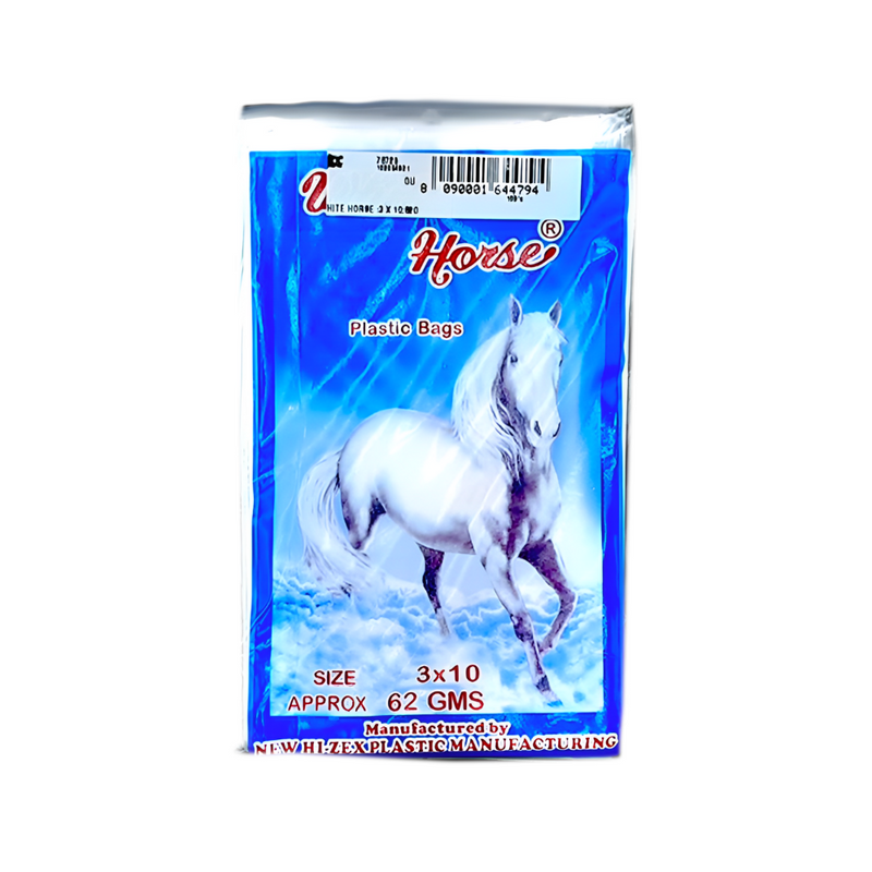 White Horse Plastic Bags 3 x 10" 62g