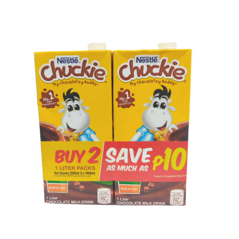 Nestle Chuckie Chocolate Milk Drink 1L x 2's