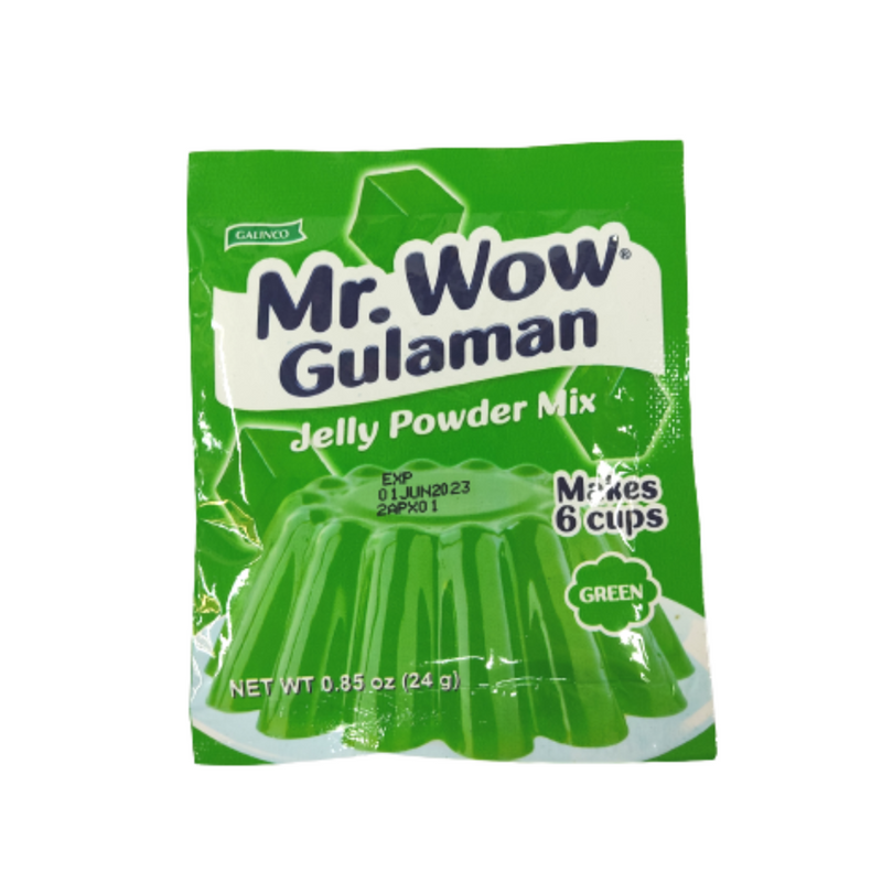 Mr. Wow Gulaman Jelly Powder Mix Green 24g
