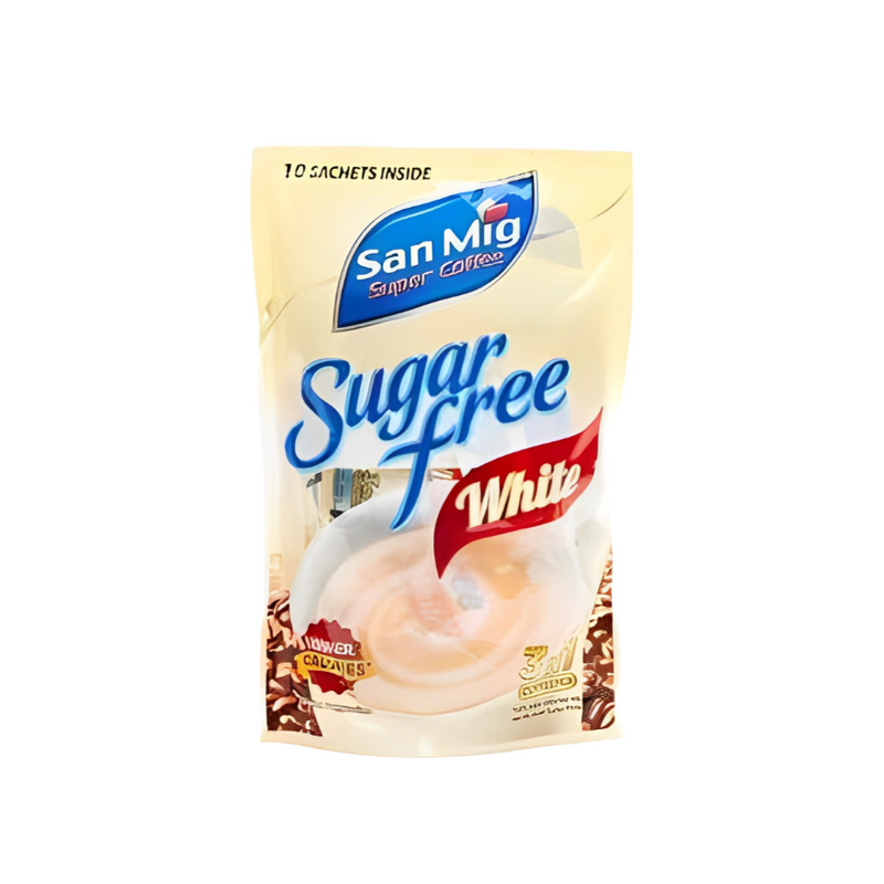 San Mig Coffee 3in1 Sugar Free White SUP 9g x 10's