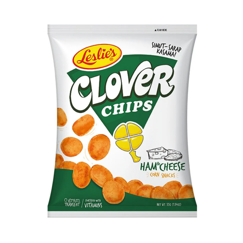 Clover Chips Corn Snacks Ham And Cheese 55g