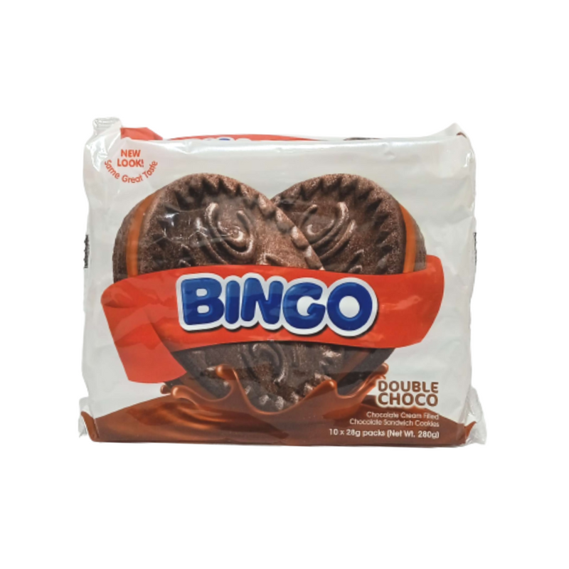 Nissin Bingo Sandwich Cookies Double Choco 10's
