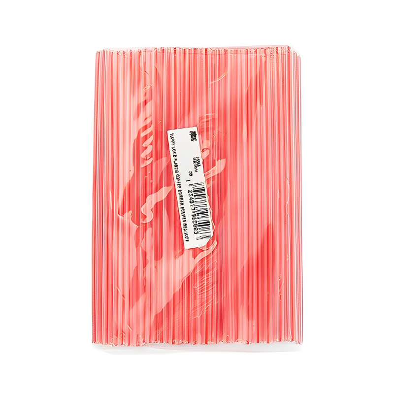 Happy Lea's Plastic Coffee Stirrer Red Striped 100's