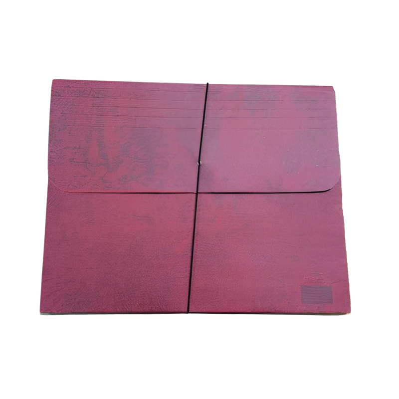 Merit Leatherette Expanding Envelope Red Short