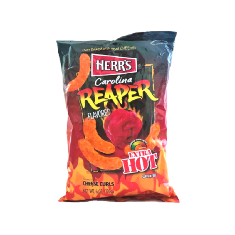 Herr's Cheese Curls Carolina Reaper Extra Hot 184g (6.5oz)