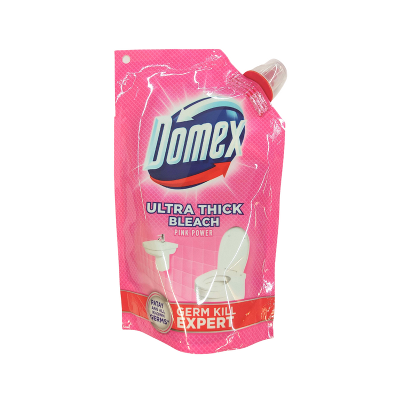 Domex Ultra Thick Bleach Toilet Cleaner  Pink Power Pouch 140ml