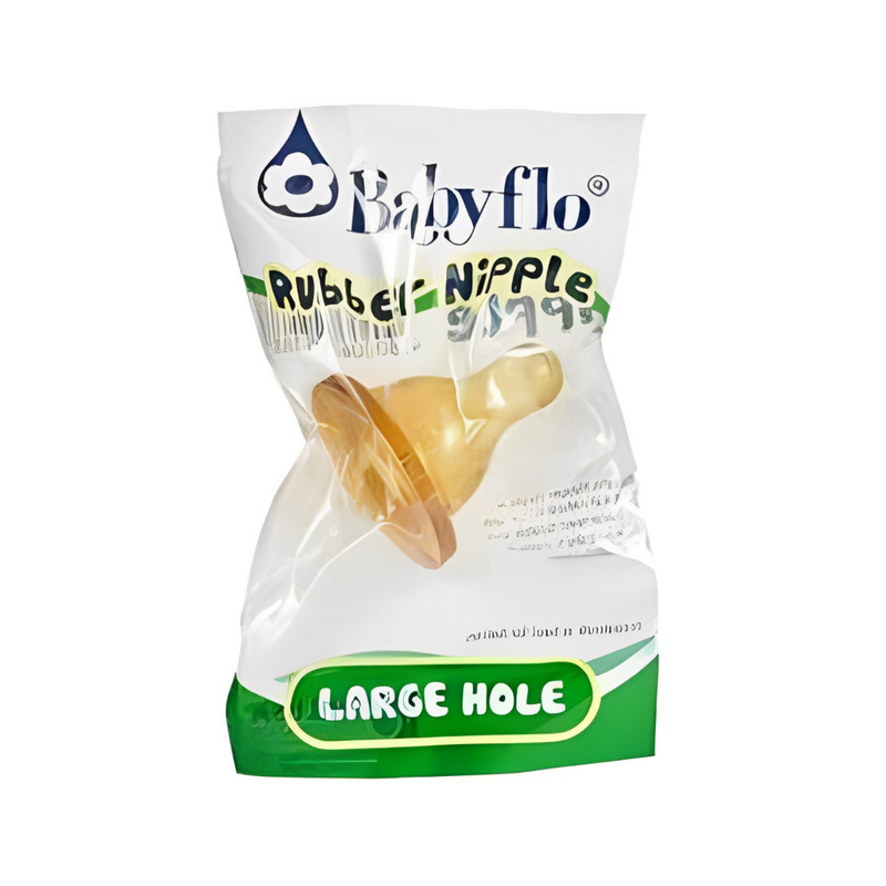 Babyflo Premium Rubber Nipple Large Hole