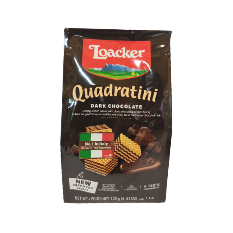 Loacker Wafer Quadratini Dark Chocolate 125g