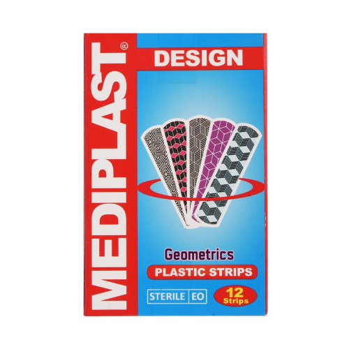Mediplast Plastic Strip Design Geometrics 12 Strips