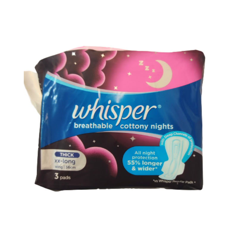 Whisper Cottony XX Long With Wings 3 Pads