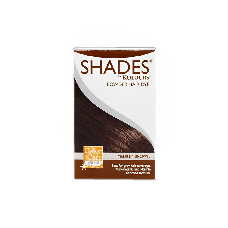 Shades By Kolours Powder Hair Dye Medium Brown 9g