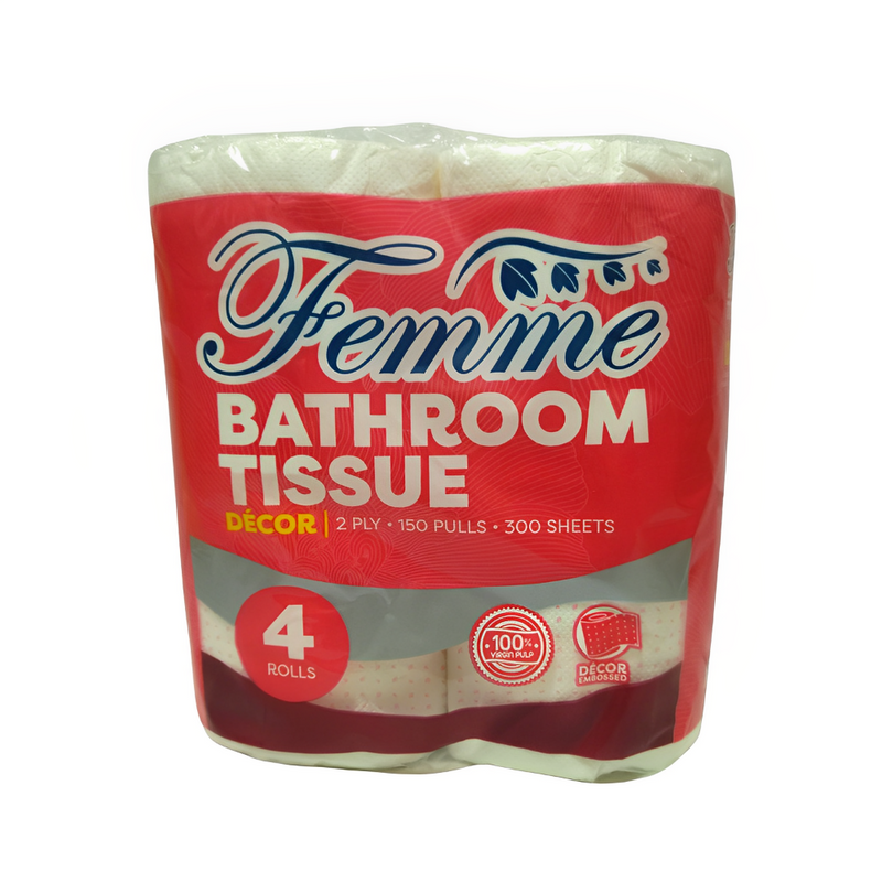 Femme Decor Bathroom Tissue 2Ply 4's