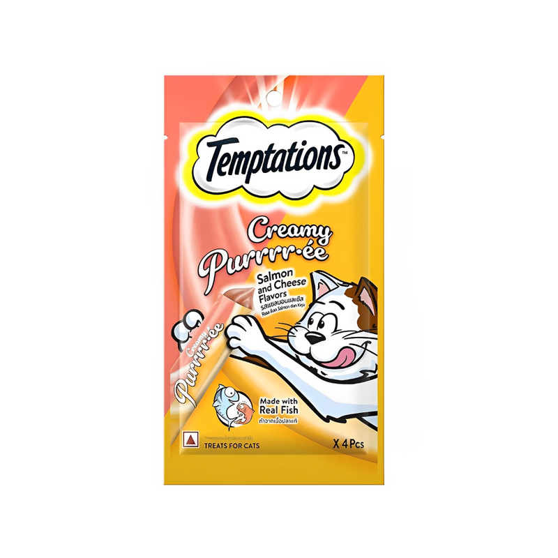 Temptations Treats For Cats Creamy Salmon And Cheese 12g x 4's