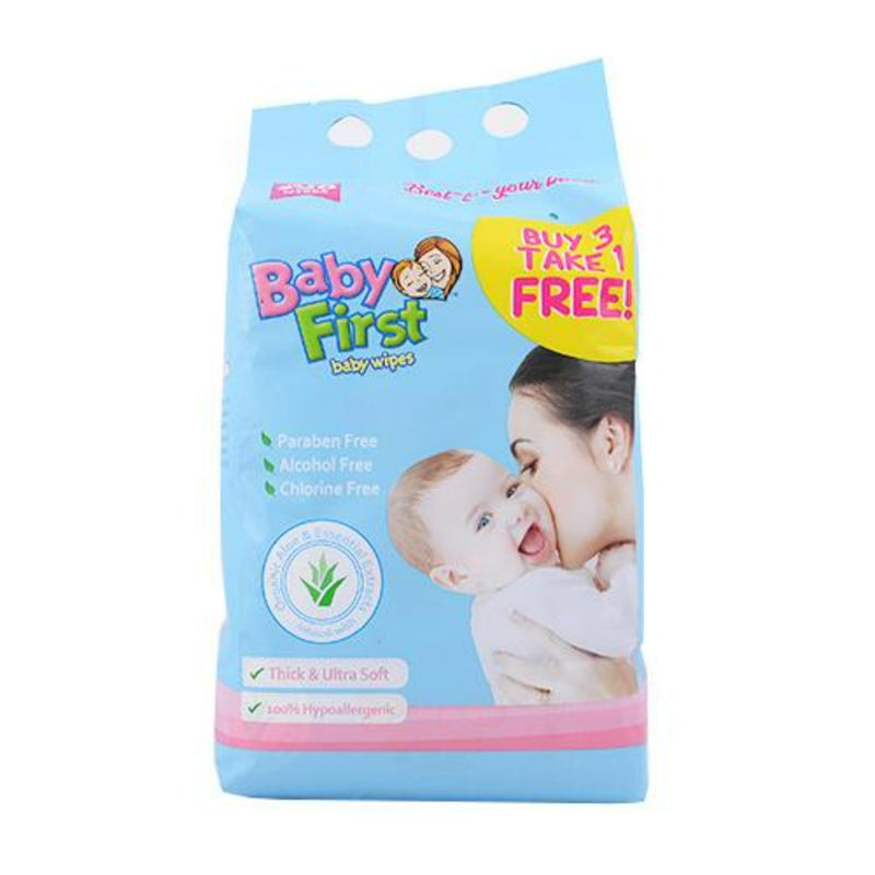 Baby First Baby Care Baby First Baby Wipes Unscented 60 Sheets x 3's + 1
