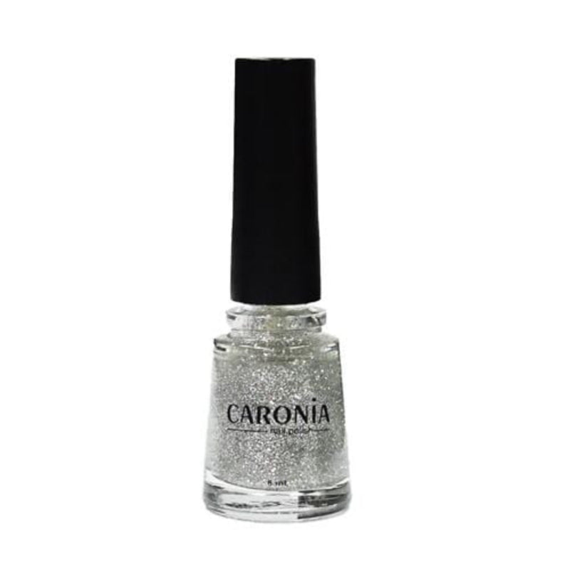 Caronia Health and Beauty Platinum Glitter / 8ml Caronia Nail Polish Mini Frosted