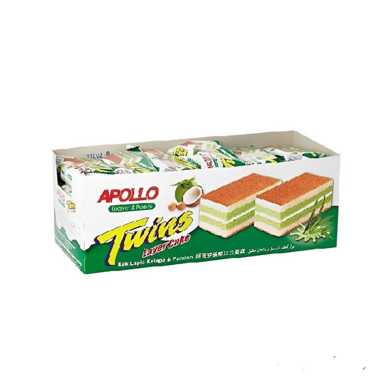 Apollo Coconut And Pandan Twins Layer Cake 18g x 24's
