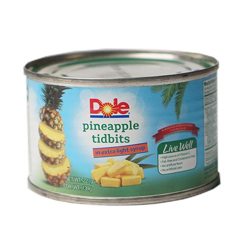 Dole Salads Dole Pineapple Tidbits 227g