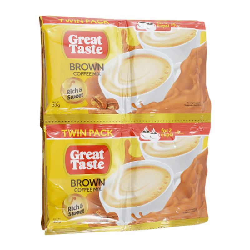 Great Taste Breakfast Drinks Great Taste 3 n 1 Brown Twin Pack 33g