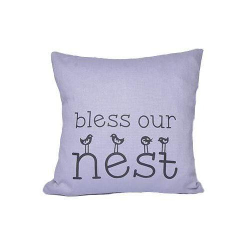kcc Bath And Bedding grey Throw Pillow Case:Bless Our Nest