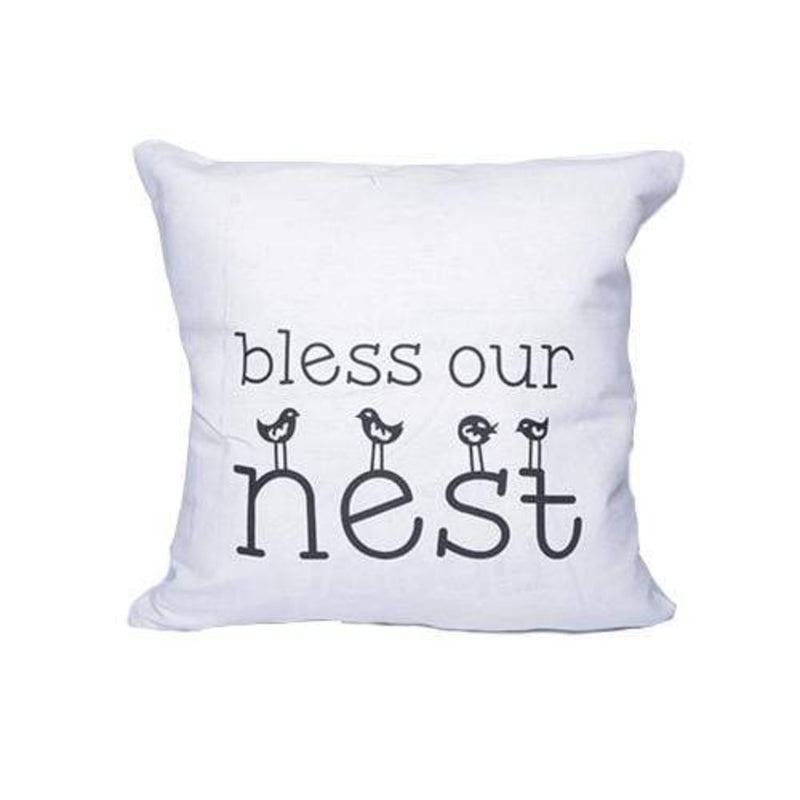 kcc Bath And Bedding white Throw Pillow Case:Bless Our Nest