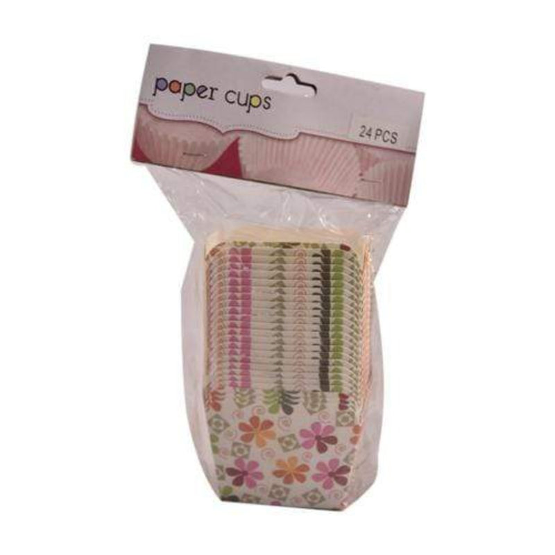 Kcc Household Flower Printed Cupcake Holder Square 24's