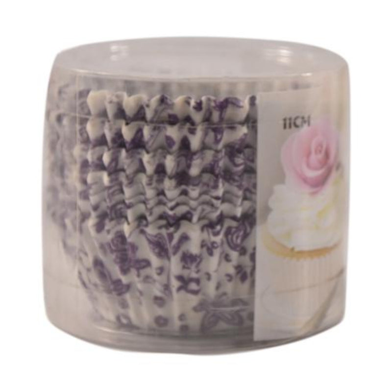 Kcc Household Violet Flower 100's Paper Cup Printed Colored
