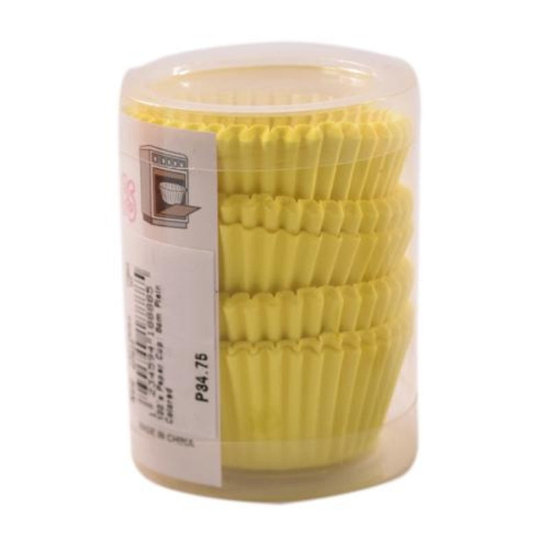 Kcc Household Yellow 100's Paper Cup 8cm Plain Colored