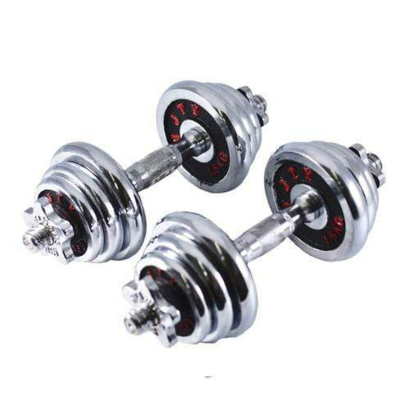 Kcc Sports And Fitness Silver Dumbell Set Pair