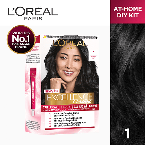 L'Oreal Health and Beauty Black L'Oreal Paris Excellence Crème Triple Care Hair Color