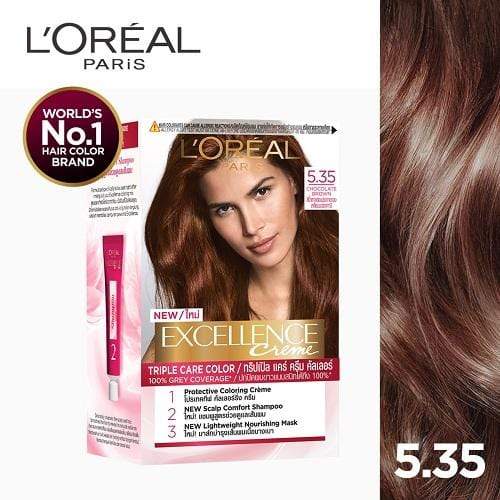 L'Oreal Health and Beauty Chocolate Brown L'Oreal Paris Excellence Crème Triple Care Hair Color