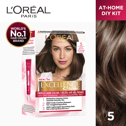 L'Oreal Health and Beauty Light Brown L'Oreal Paris Excellence Crème Triple Care Hair Color