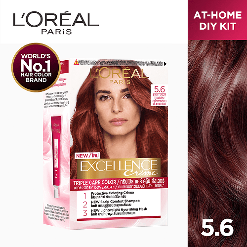 L'Oreal Health and Beauty Red Light Brown L'Oreal Paris Excellence Crème Triple Care Hair Color