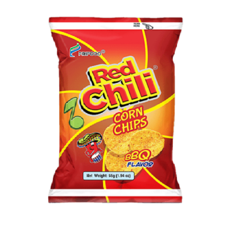 Red Chili Corn Chips Barbecue 55g