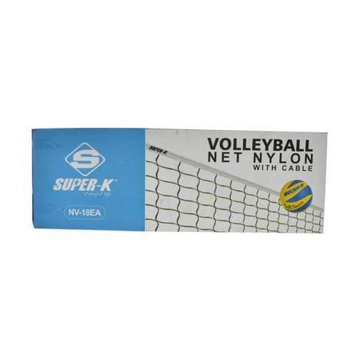 Super-K Sports And Fitness Black Super-K Volleyball Net Nylon Tournament with Cable