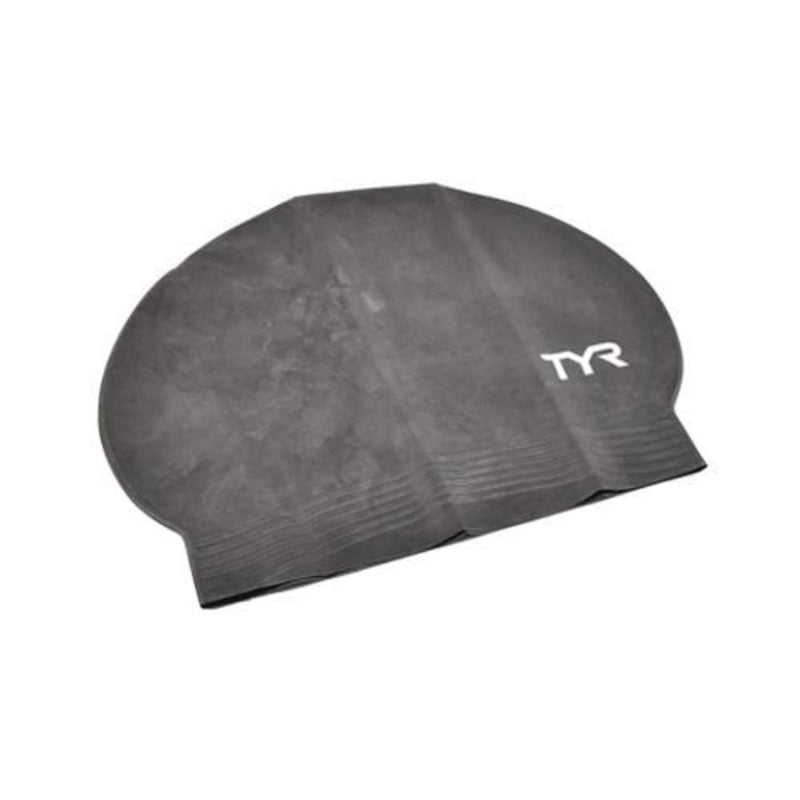 TYR Sports And Fitness Black Tyr Latex Swim Cap
